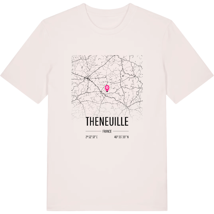 Theneuille map t-shirt – t-shirt from PinShirt