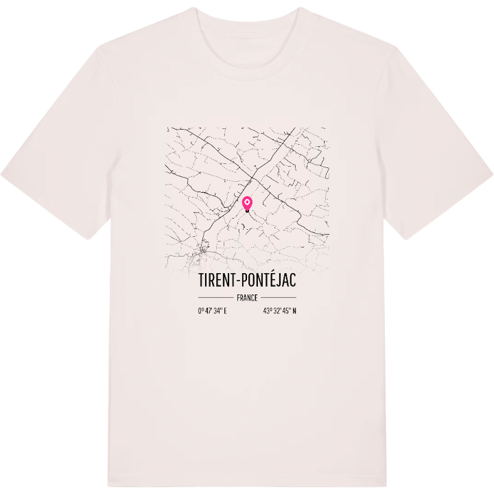 Tirent-Pontéjac map t-shirt – t-shirt from PinShirt