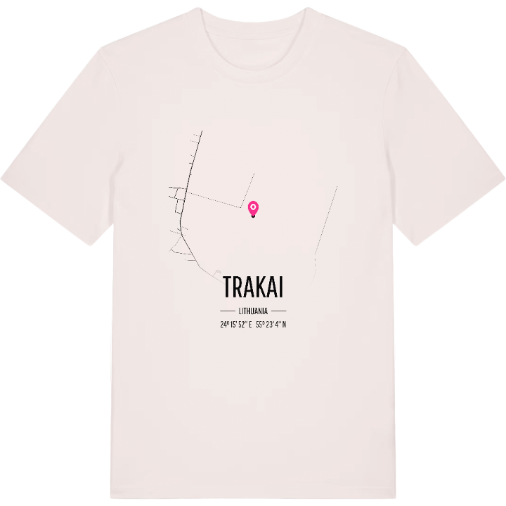 Trakai map t-shirt – t-shirt from PinShirt