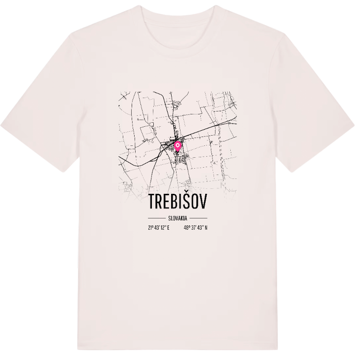 Trebišov map t-shirt – t-shirt from PinShirt