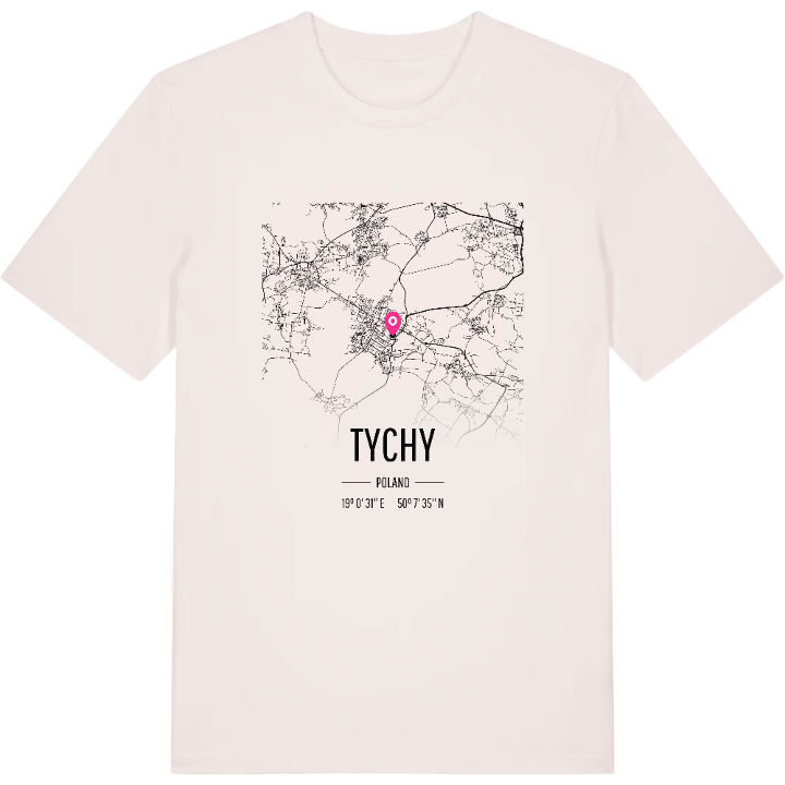 Tychy map t-shirt – t-shirt from PinShirt