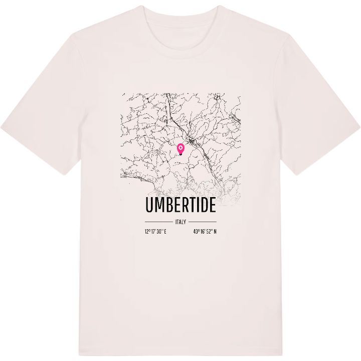 Umbertide map t-shirt – t-shirt from PinShirt