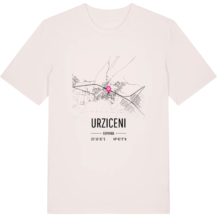 Urziceni map t-shirt – t-shirt from PinShirt