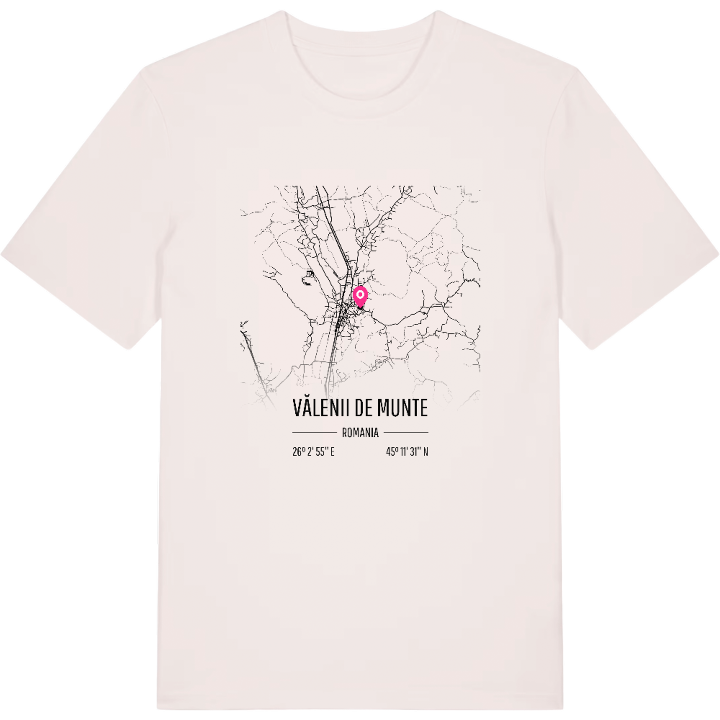 Vălenii de Munte map t-shirt – t-shirt from PinShirt