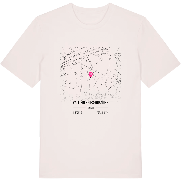 Vallières-les-Grandes map t-shirt – t-shirt from PinShirt