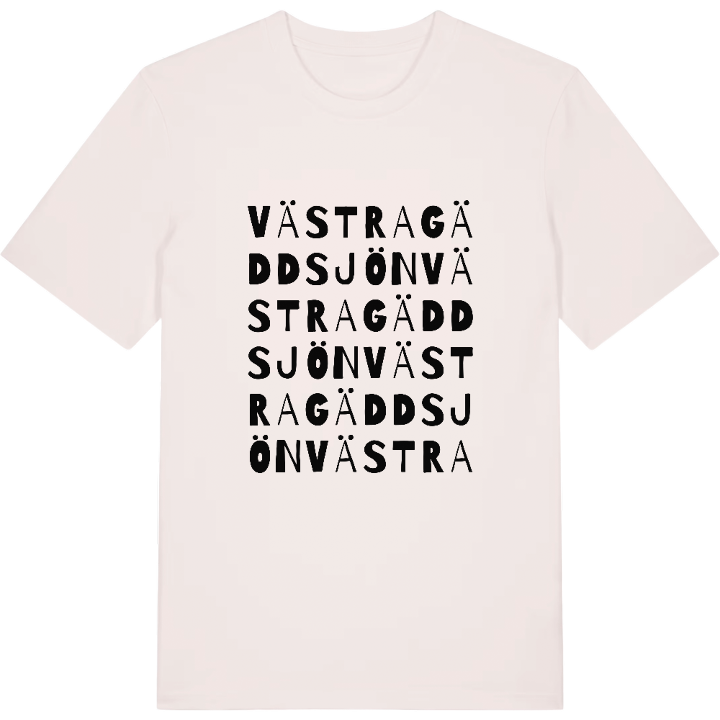 Västra Gäddsjön wordplay t-shirt – t-shirt from PinShirt