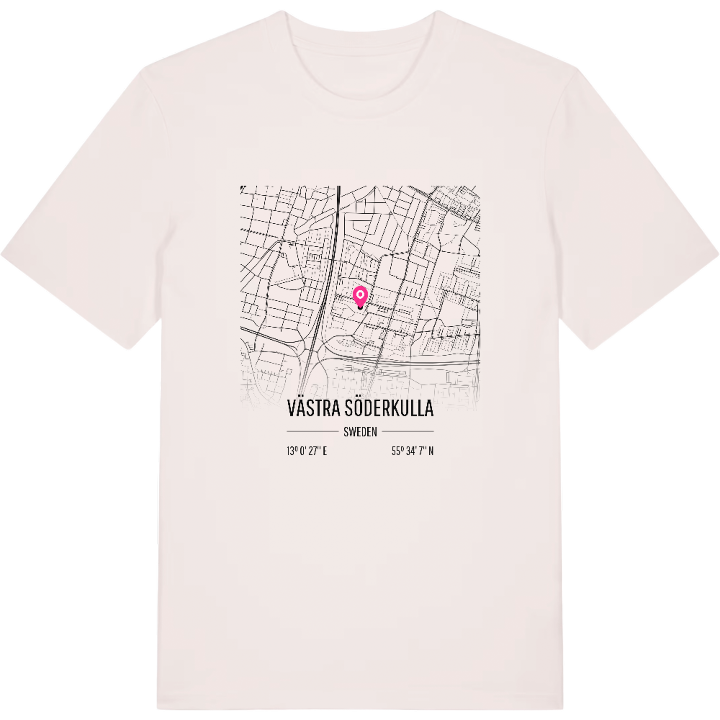 Västra Söderkulla map t-shirt – t-shirt from PinShirt