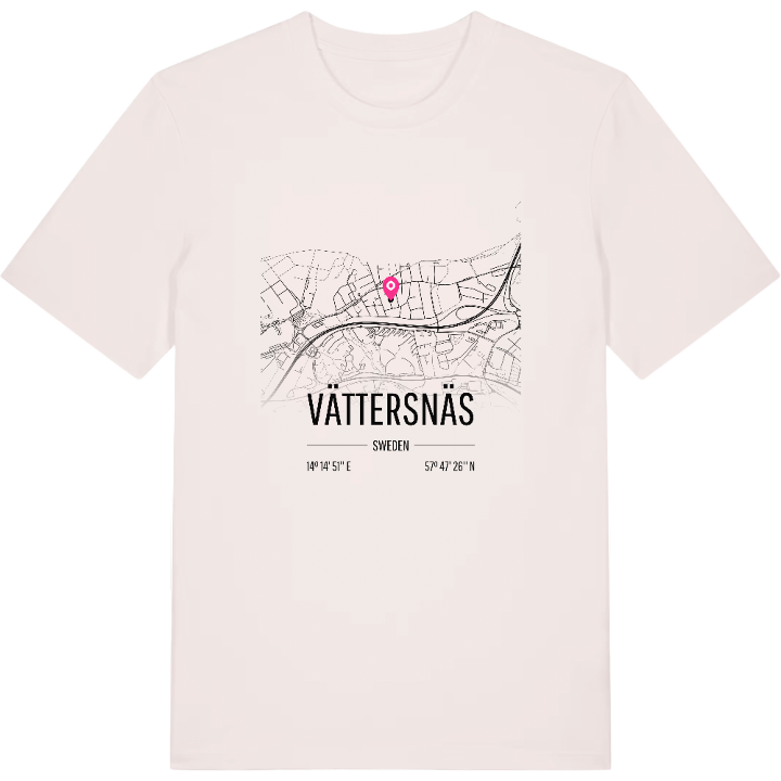Vättersnäs map t-shirt – t-shirt from PinShirt