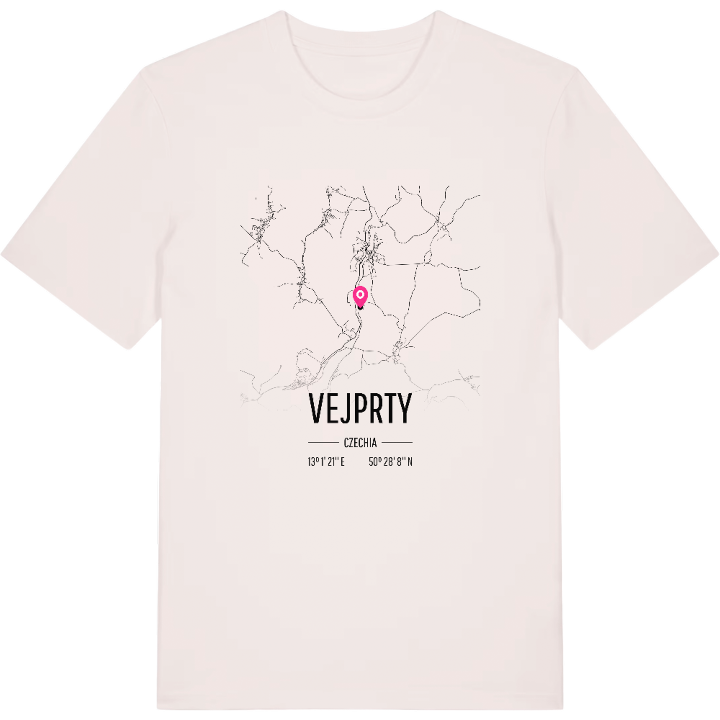 Vejprty map t-shirt – t-shirt from PinShirt