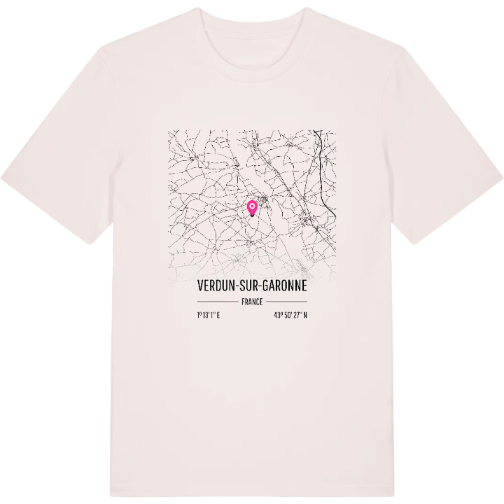 Verdun-sur-Garonne map t-shirt – t-shirt from PinShirt