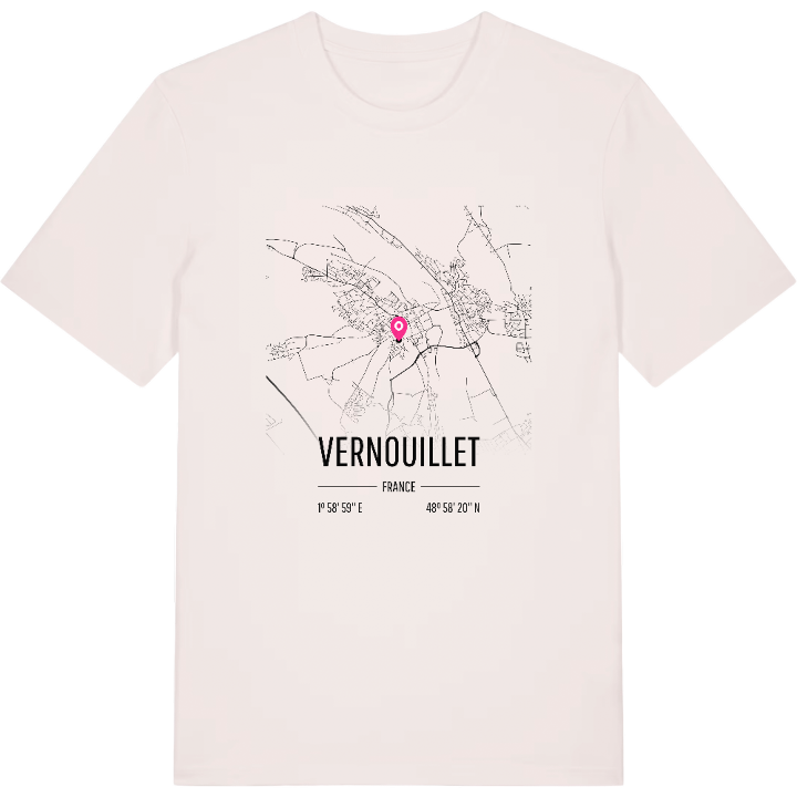 Vernouillet map t-shirt – t-shirt from PinShirt