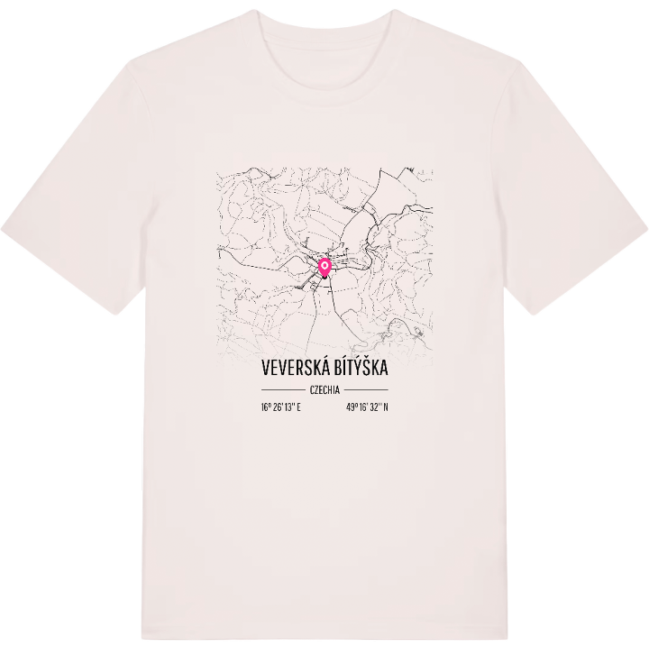 Veverská Bítýška map t-shirt – t-shirt from PinShirt