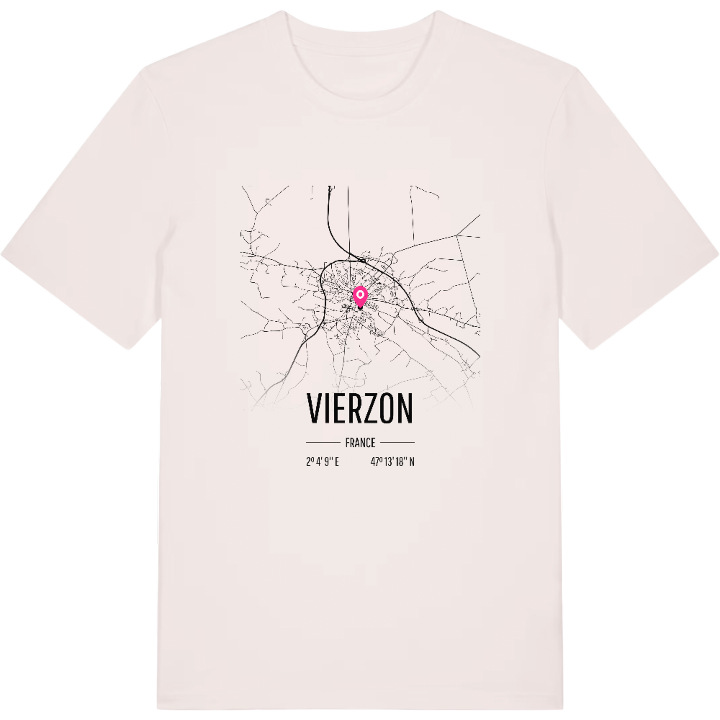 Vierzon map t-shirt – t-shirt from PinShirt