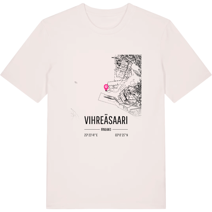 Vihreäsaari map t-shirt – t-shirt from PinShirt