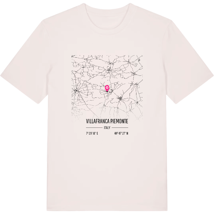 Villafranca Piemonte map t-shirt – t-shirt from PinShirt