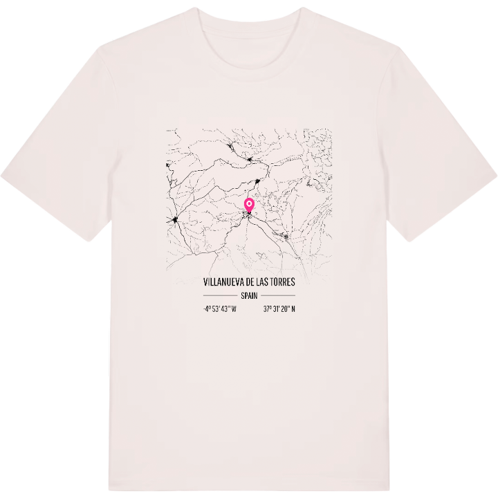 Villanueva de las Torres map t-shirt – t-shirt from PinShirt
