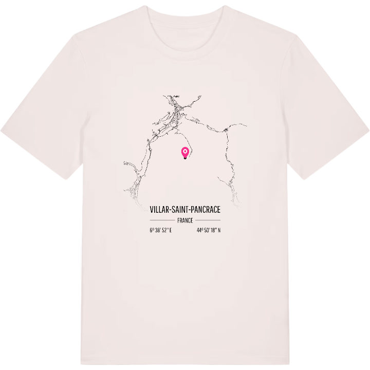 Villar-Saint-Pancrace map t-shirt – t-shirt from PinShirt