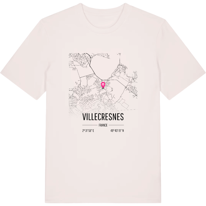 Villecresnes map t-shirt – t-shirt from PinShirt