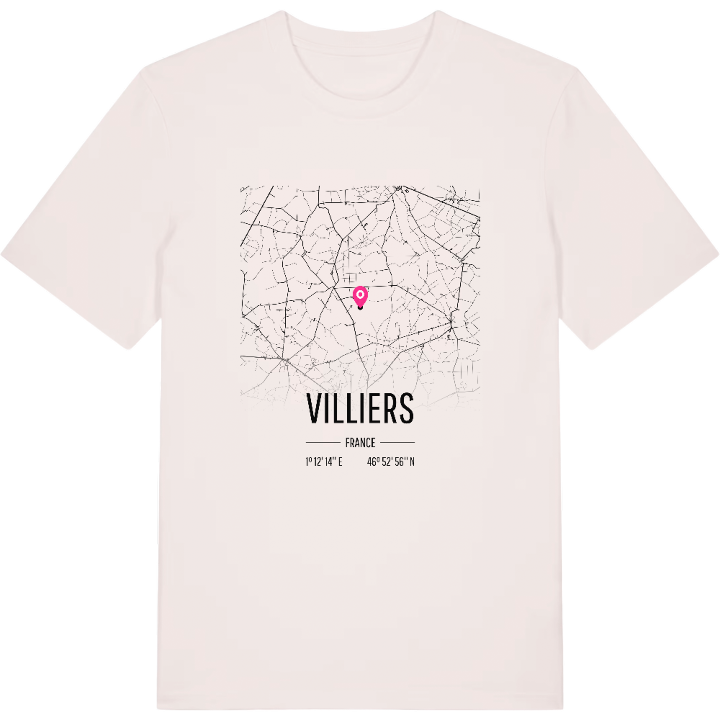 Villiers map t-shirt – t-shirt from PinShirt