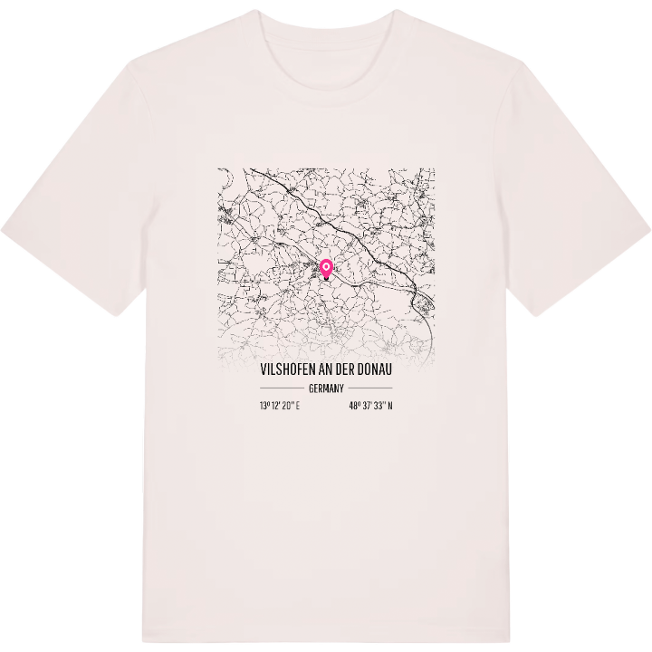 Vilshofen an der Donau map t-shirt – t-shirt from PinShirt