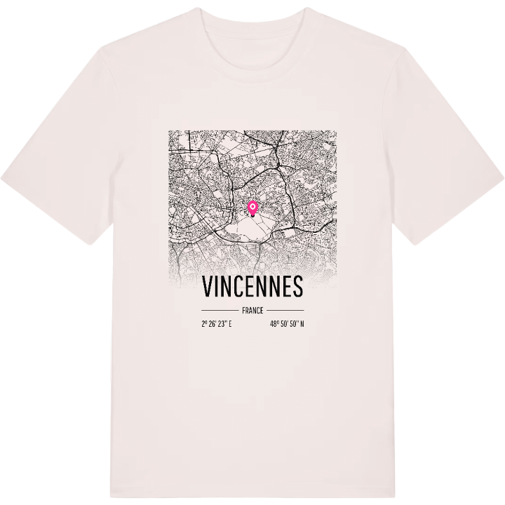 Vincennes map t-shirt – t-shirt from PinShirt