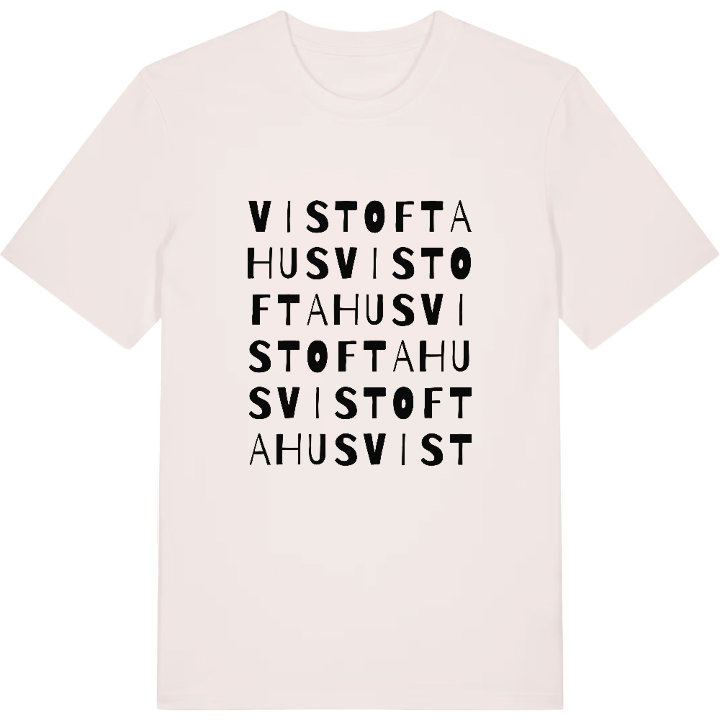 Vistoftahus wordplay t-shirt – t-shirt from PinShirt