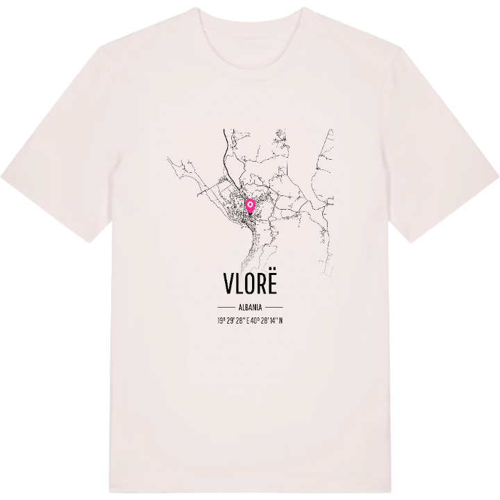Vlorë map t-shirt – t-shirt from PinShirt