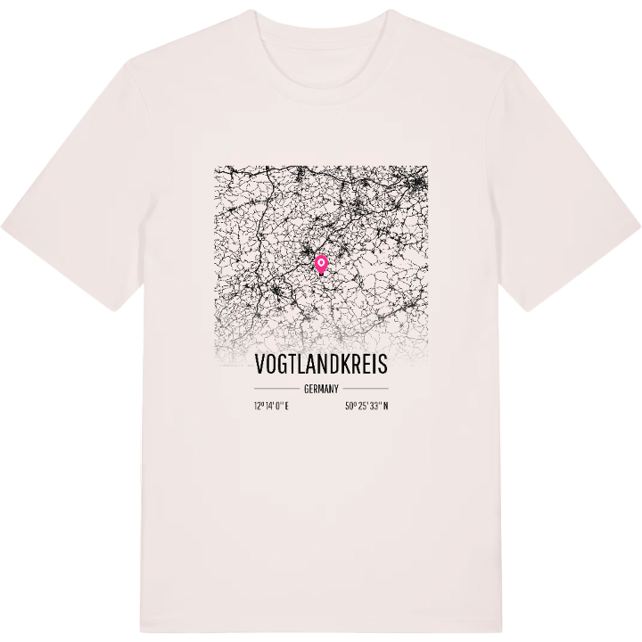 Vogtlandkreis map t-shirt – t-shirt from PinShirt