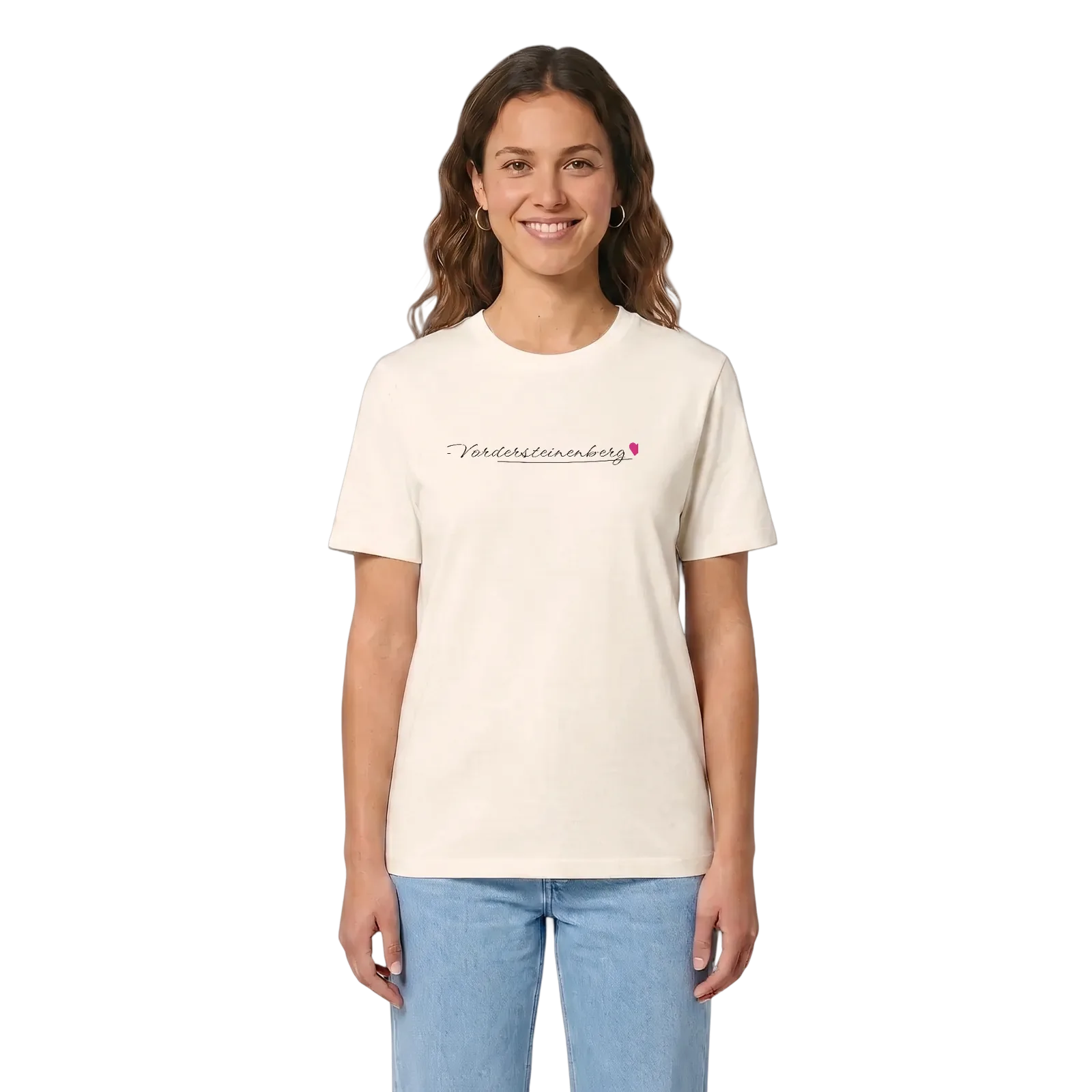 Vordersteinenberg hjärta t-shirt – Vintage White, in context