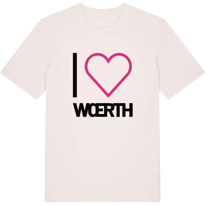 I love Wœrth t-shirt large print – t-shirt from PinShirt