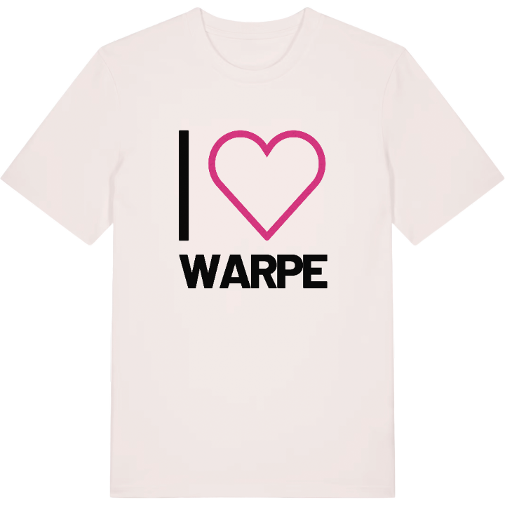 I love Warpe t-shirt large print – t-shirt from PinShirt
