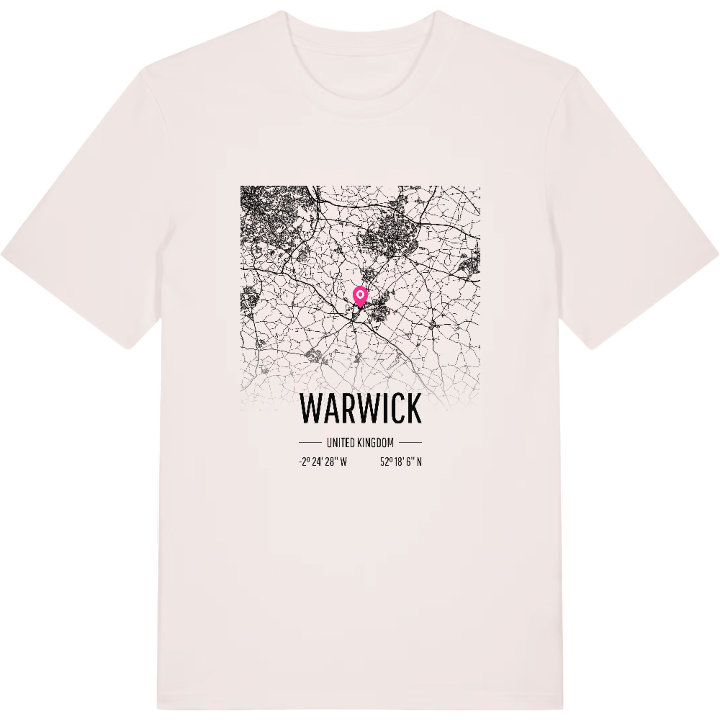 Warwick map t-shirt – t-shirt from PinShirt