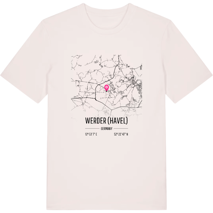Werder (Havel) map t-shirt – t-shirt from PinShirt