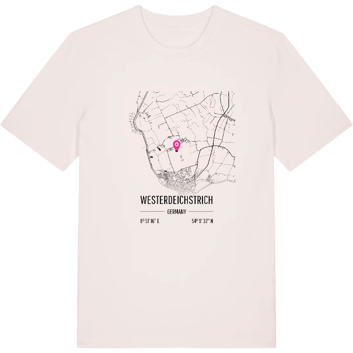 Westerdeichstrich map t-shirt – t-shirt from PinShirt