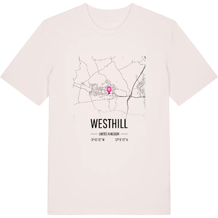 Westhill map t-shirt – t-shirt from PinShirt
