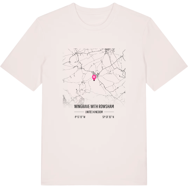 Wingrave with Rowsham map t-shirt – t-shirt from PinShirt