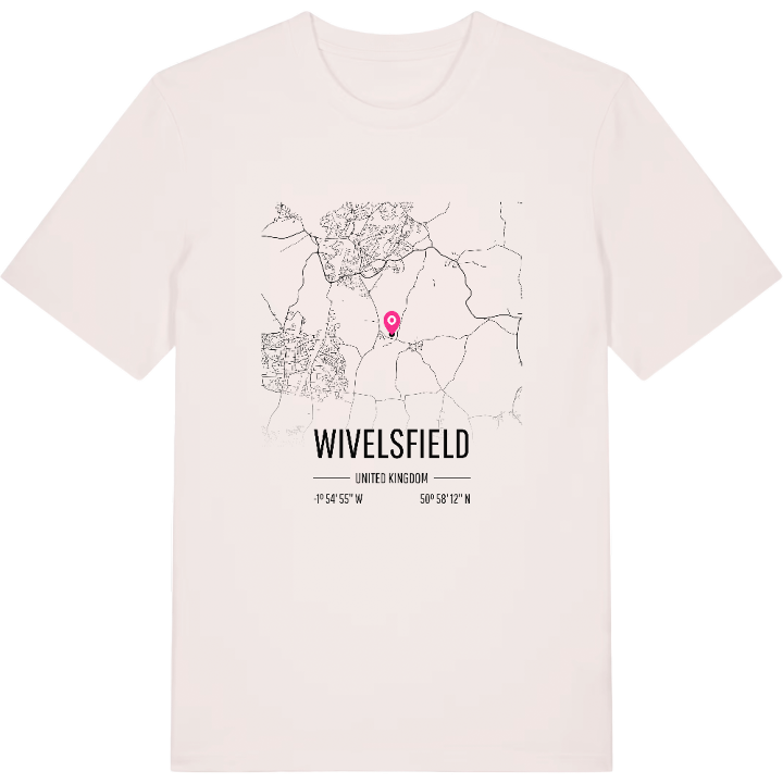 Wivelsfield map t-shirt – t-shirt from PinShirt
