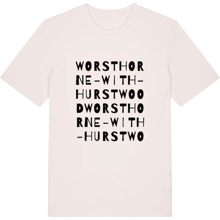 Worsthorne-with-Hurstwood wordplay t-shirt – t-shirt from PinShirt