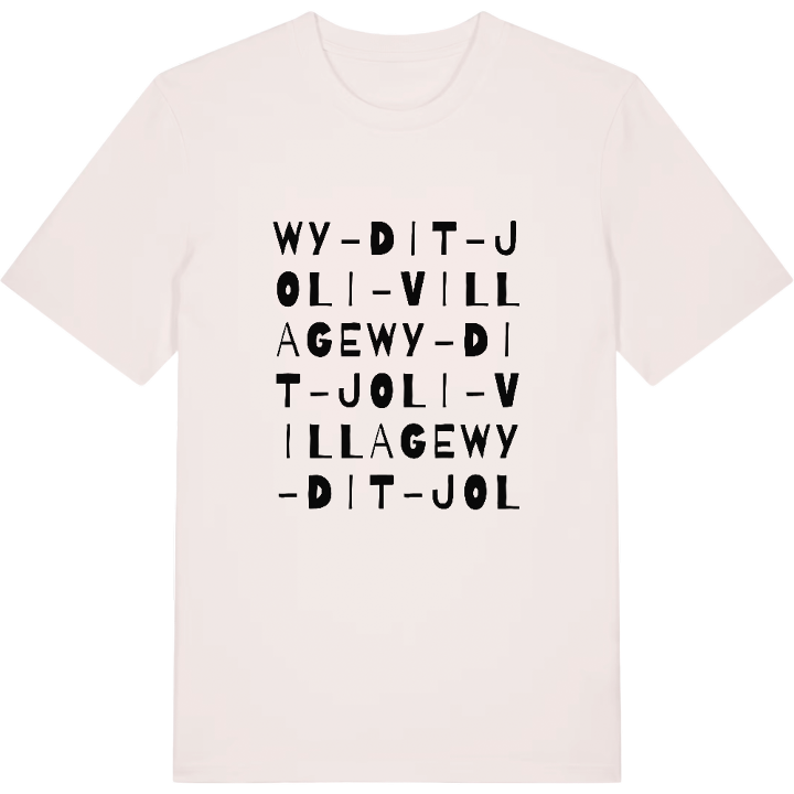 Wy-dit-Joli-Village wordplay t-shirt – t-shirt from PinShirt