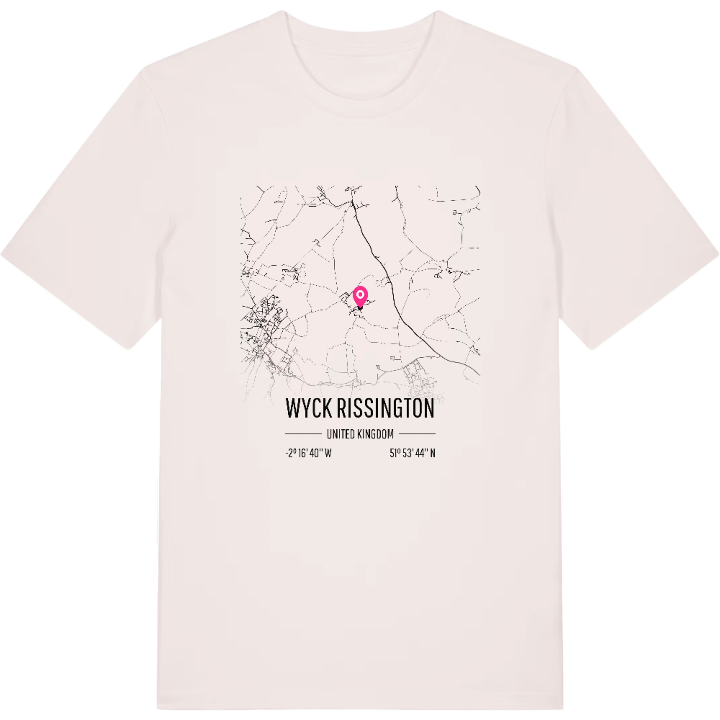 Wyck Rissington map t-shirt – t-shirt from PinShirt