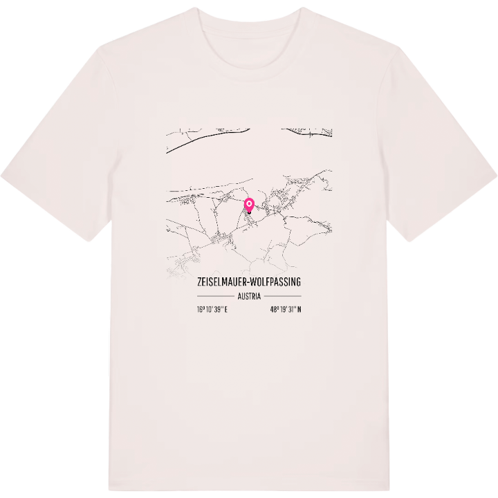 Zeiselmauer-Wolfpassing map t-shirt – t-shirt from PinShirt