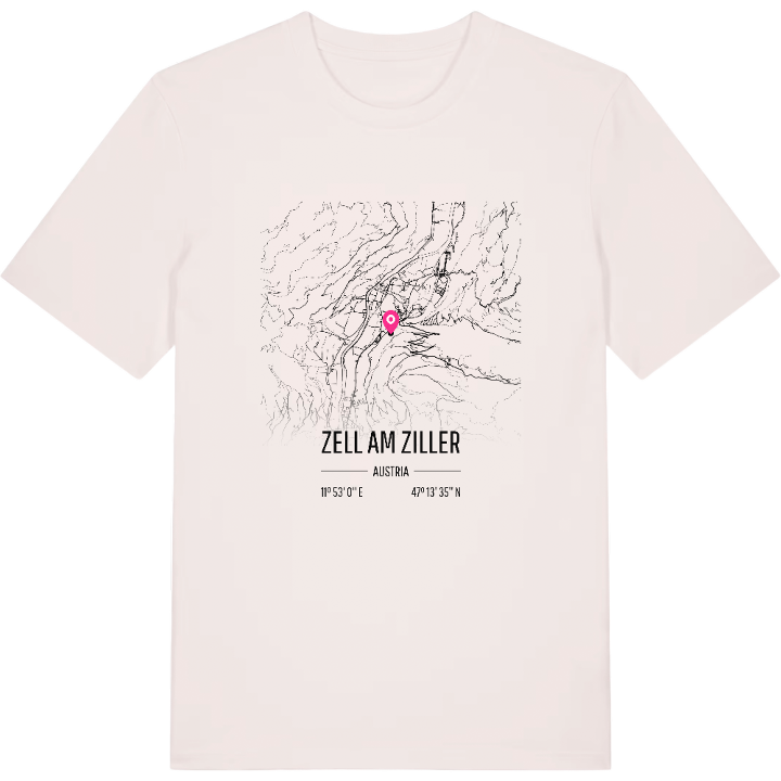 Zell am Ziller map t-shirt – t-shirt from PinShirt