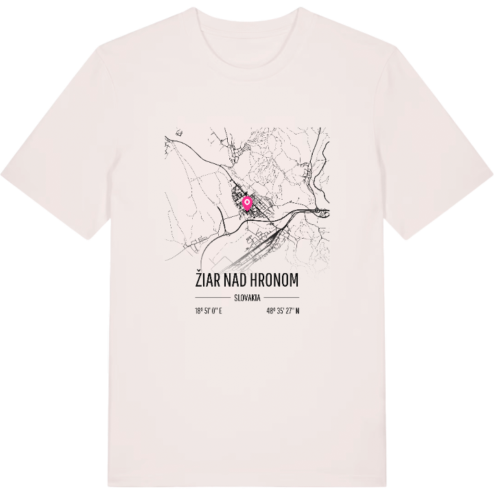 Žiar nad Hronom map t-shirt – t-shirt from PinShirt