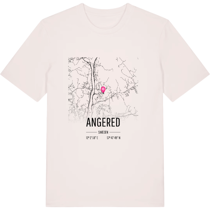 Angered kartta -t-paita – t-paita, PinShirt