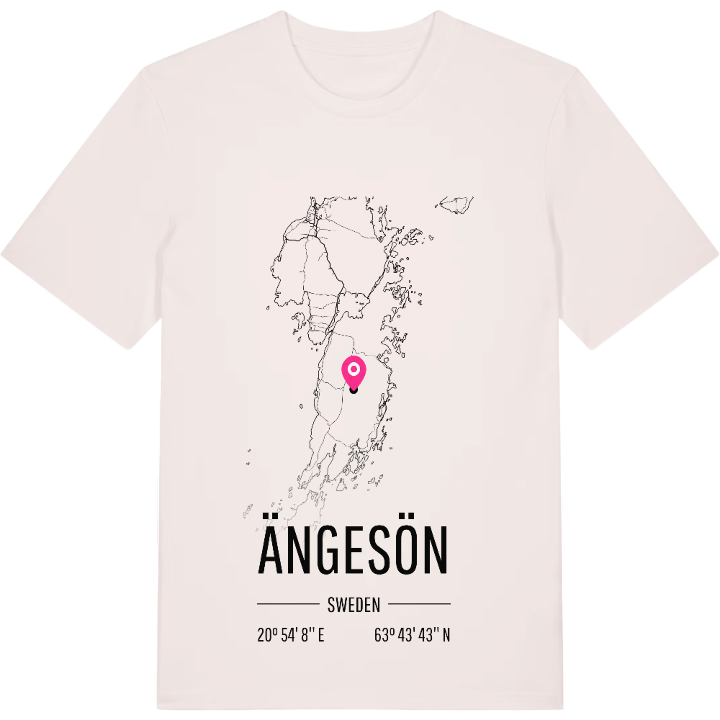 Ängesön kartta -t-paita – t-paita, PinShirt