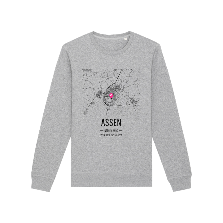 Assen kartta -collegepaita – collegepaita, PinShirt