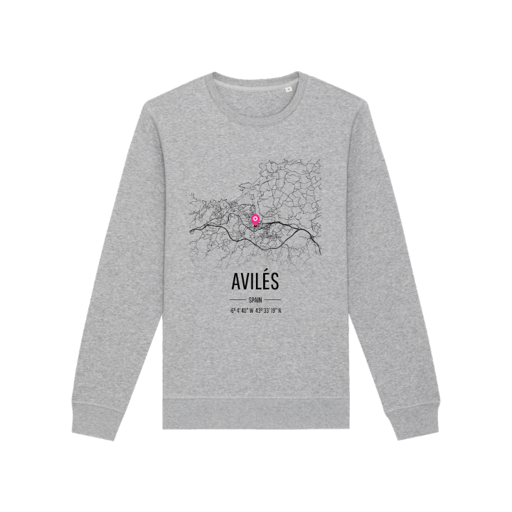 Avilés kartta -collegepaita – collegepaita, PinShirt