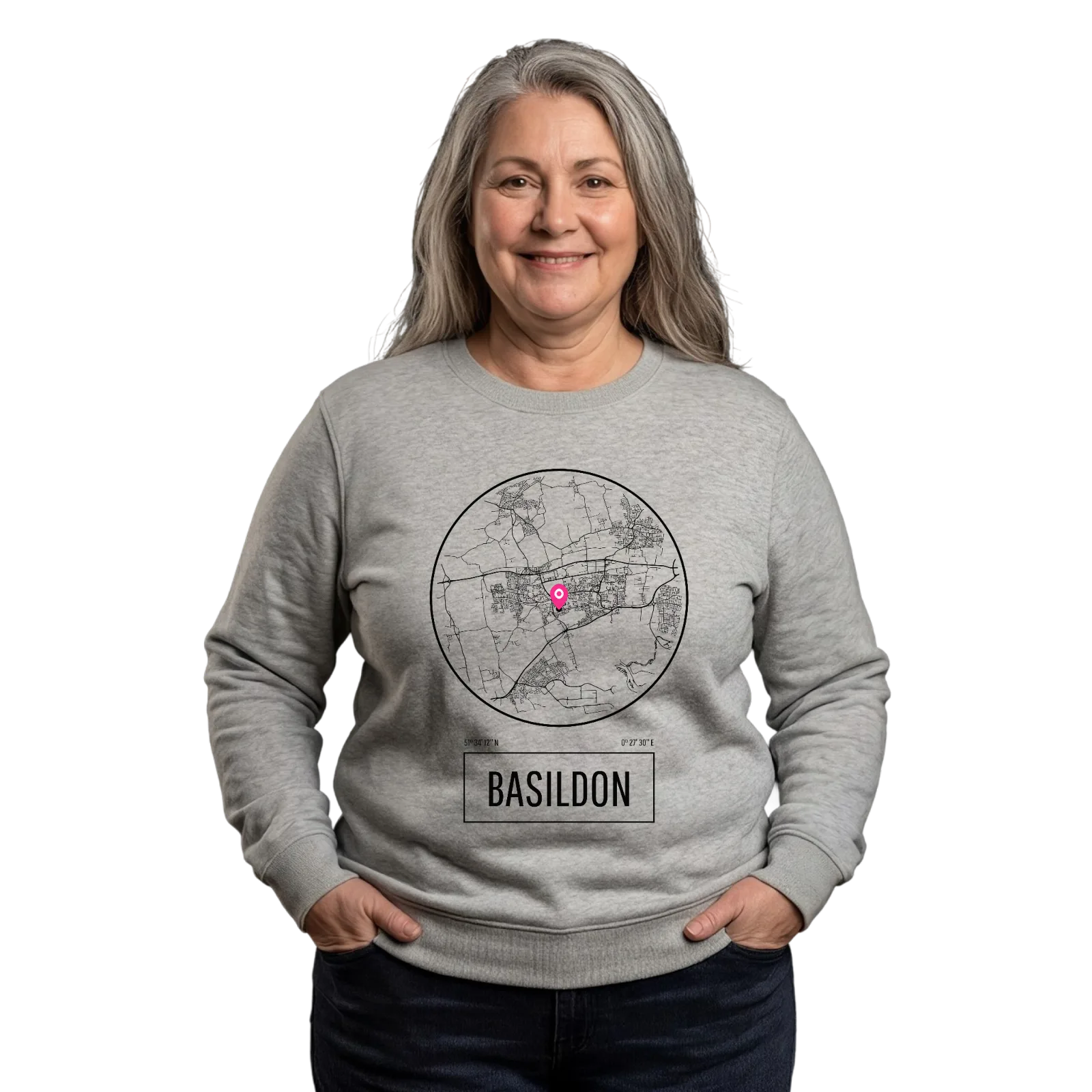 Basildon -collegepaita – Heather Grey, käytössä