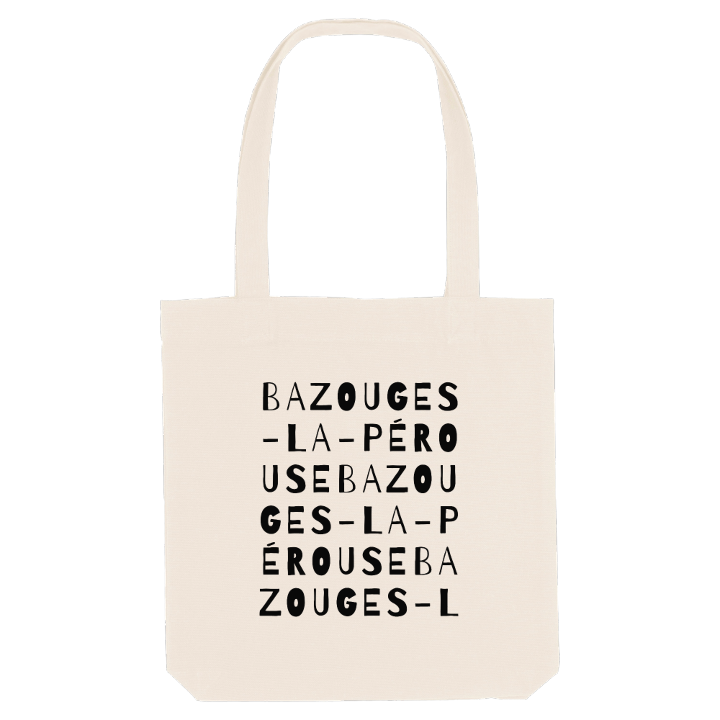 Bazouges-la-Pérouse sanaleikki -kangaskassi – kangaskassi, PinShirt