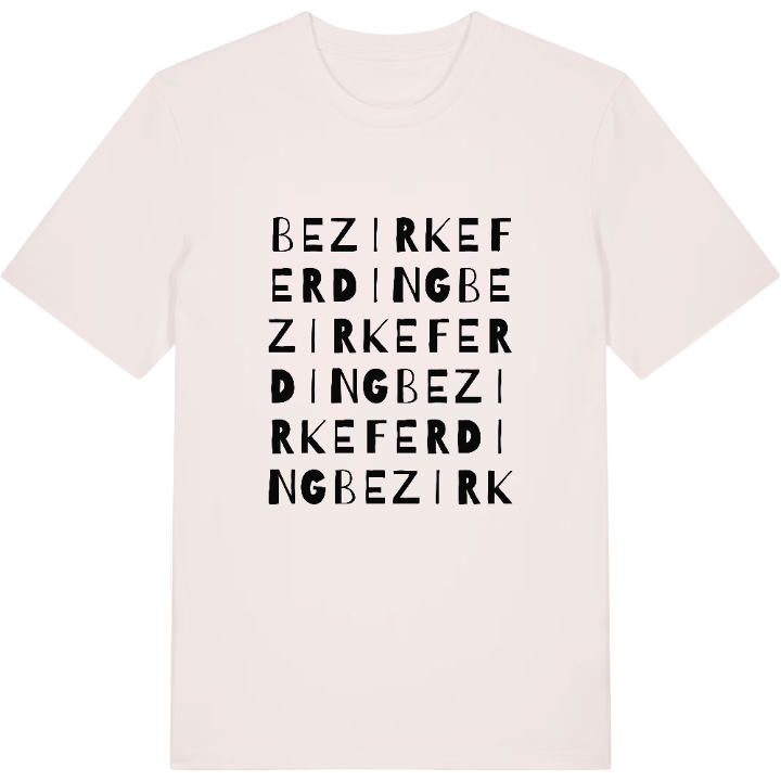 Bezirk Eferding sanaleikki -t-paita – t-paita, PinShirt